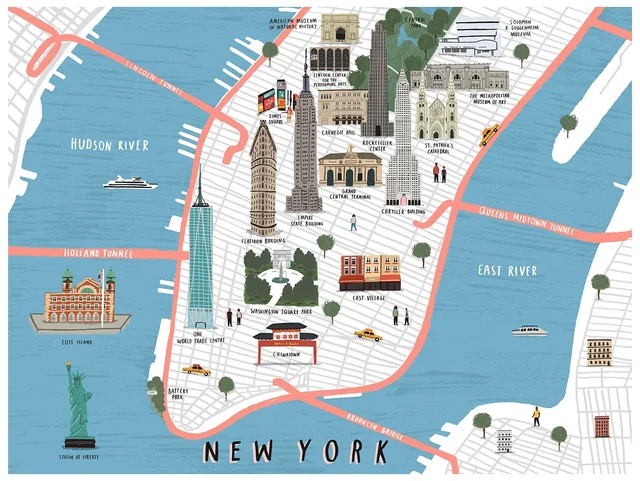 Printable:1nayldim8ek= New York City Map