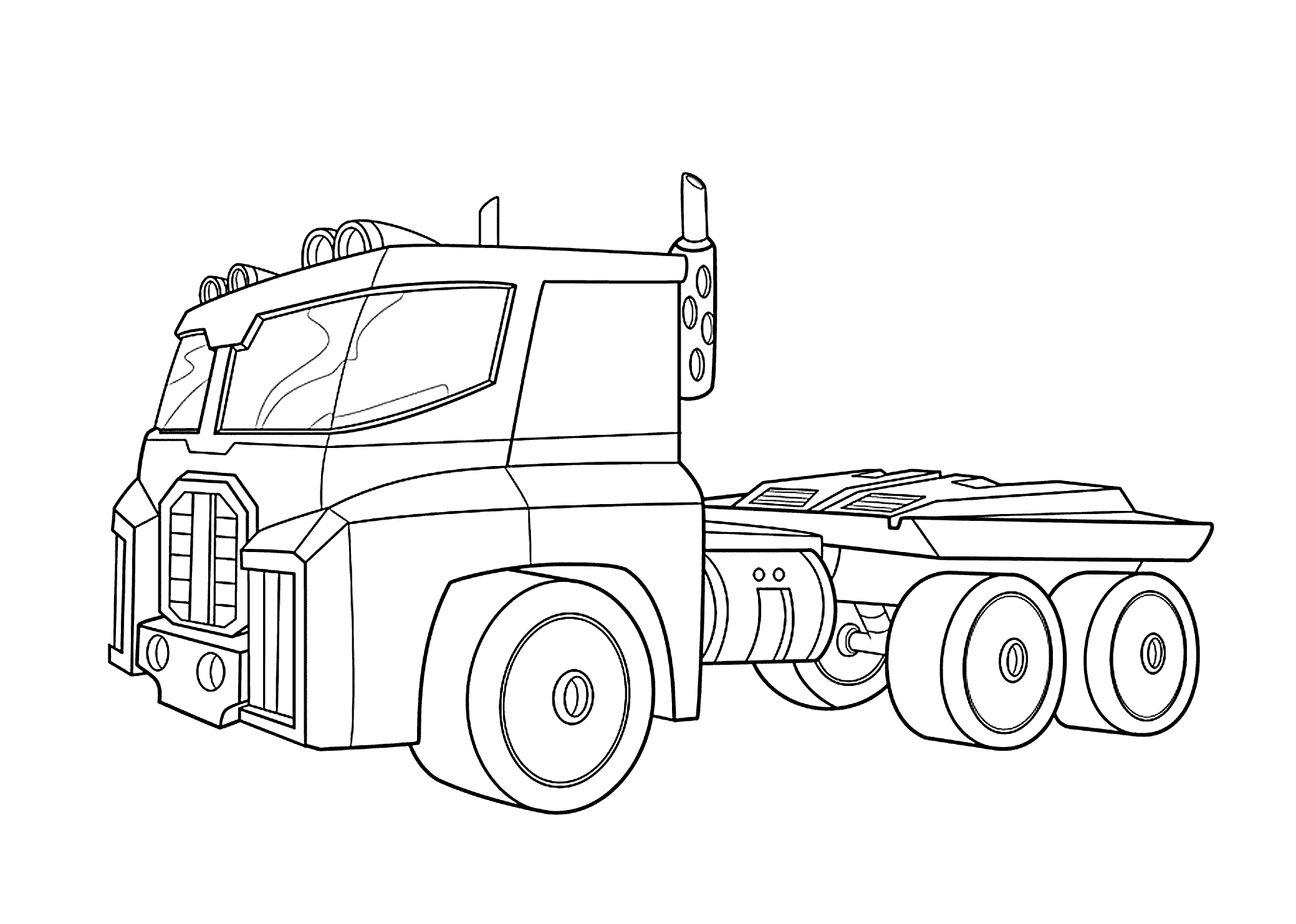 Printable:3sfuvc0htyc= Optimus Prime Coloring Page