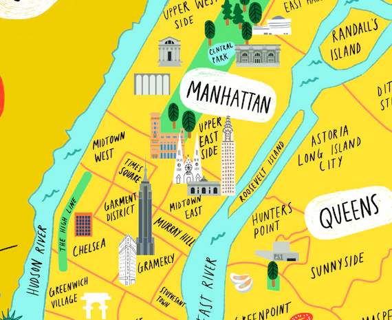 Printable:1nayldim8ek= New York City Map